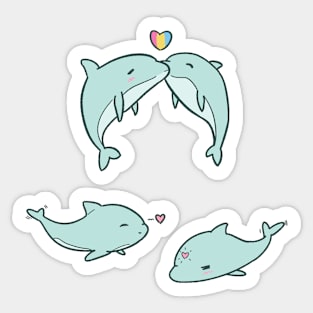 Pansexual Pride Dolfins Stickers Sticker